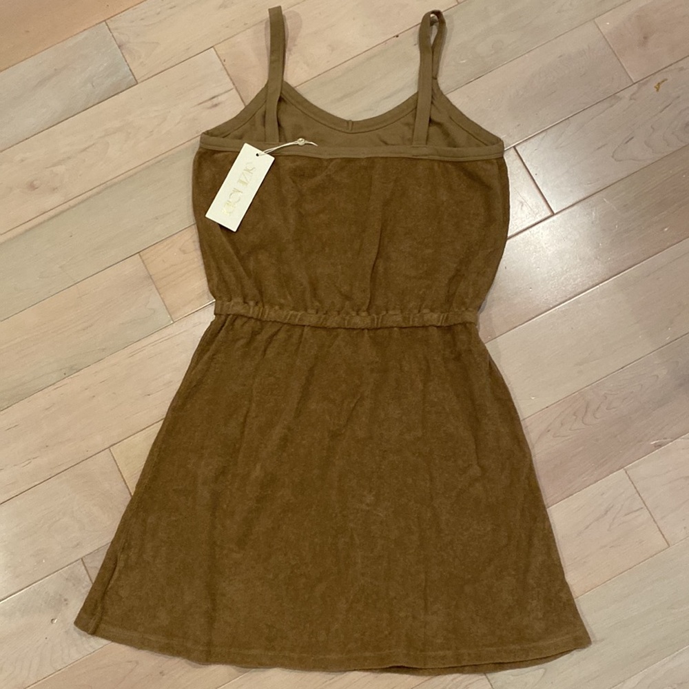 Suzie Kondi organic terry cotton Tank dress in Teddy brown - Picture 6 of 9